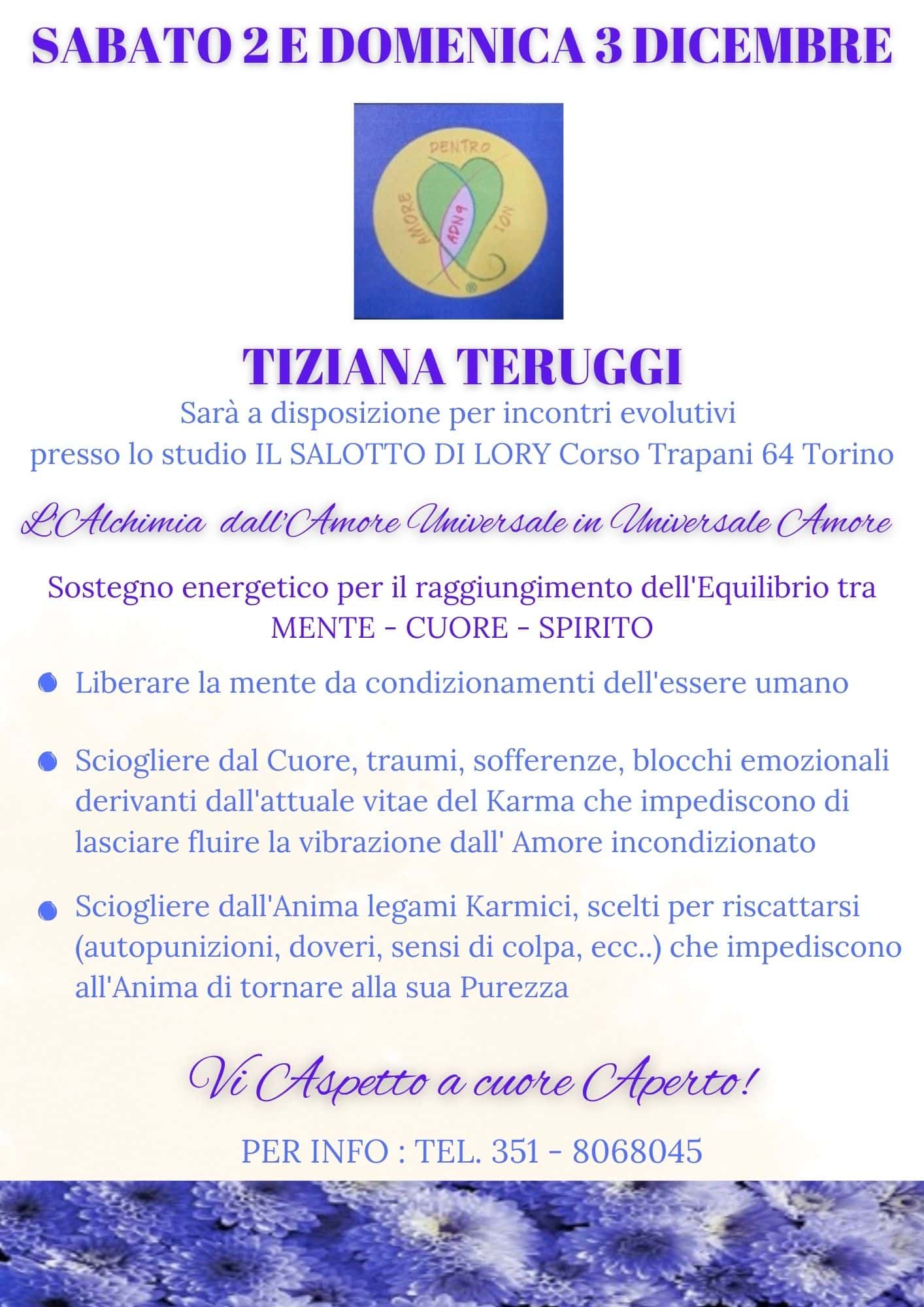 INCONTRO EVOLUTIVO CON TIZIANA TERUGGI