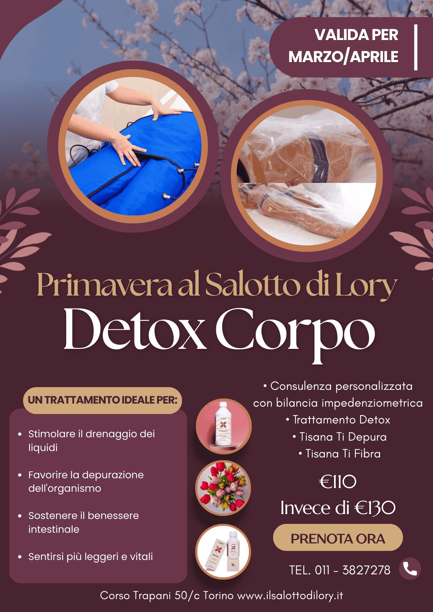 Trattamento detox corpo Torino consulenza corpo personalizzata